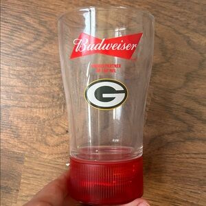 Packers x Budweiser glass
